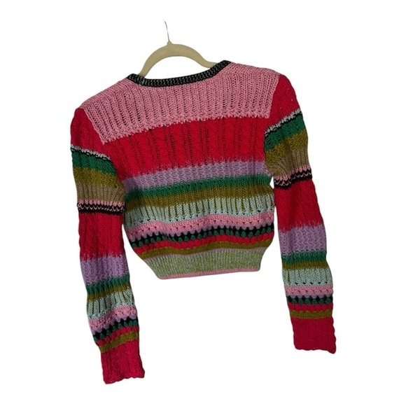 NEW LINGUA FRANCA ashby stitch top in taffy multi Size Large Organic Cotton - Picture 12 of 13